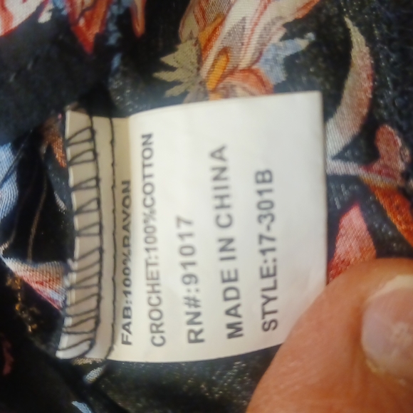 Solitaire Ravikhosla Floral tunic tank top Shoulder ties nwt - Picture 5 of 5